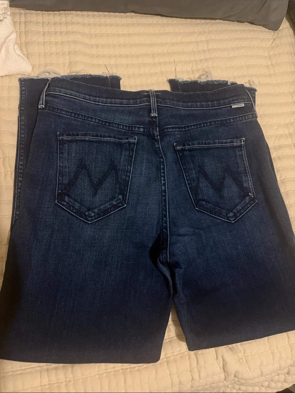 MOTHER Dark Blue Women's Stretch Denim Jeans - Picture 3 of 8